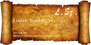 Ludik Szolón névjegykártya